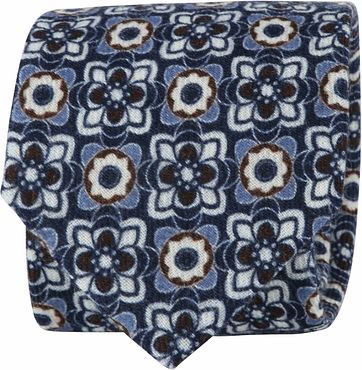 Suitable Krawatte Blau Dessin