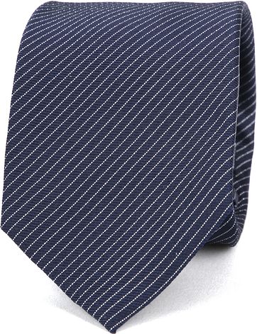 Suitable Krawatte Navy Seide Streifen K91-10