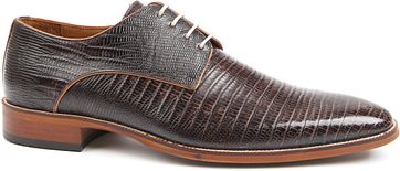 Suitable Leder Schuh Matrix Dunkelbraun