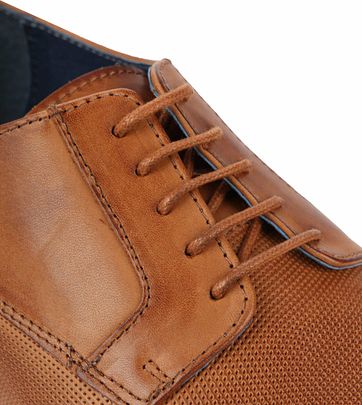 Suitable Leren Herenschoen Derby Cognac