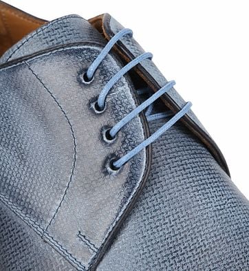Suitable Leren Herenschoen Derby Print Blauw