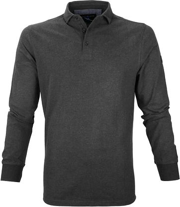 Suitable Longsleeve Poloshirt Dennis Dark Grey