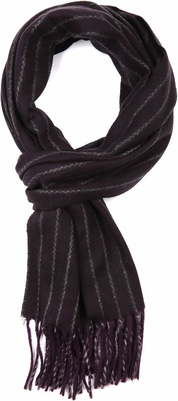 Suitable Men's Scarf Purple Stripes 18-19