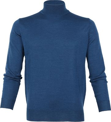 Suitable Merino Pull Coltrui Petrol Blauw