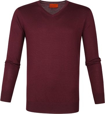 Suitable Merino Pullover Aron Burgundy Red