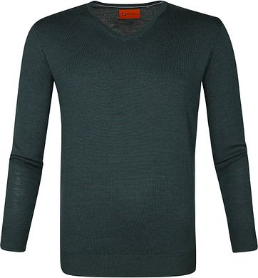 Suitable Merino Pullover Aron Dark Green
