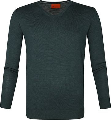 Suitable Merino Pullover Aron Dunkelgrün