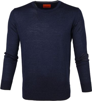Suitable Merino Pullover O-neck Navy