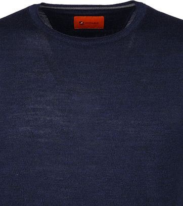 Suitable Merino Trui O-neck Navy