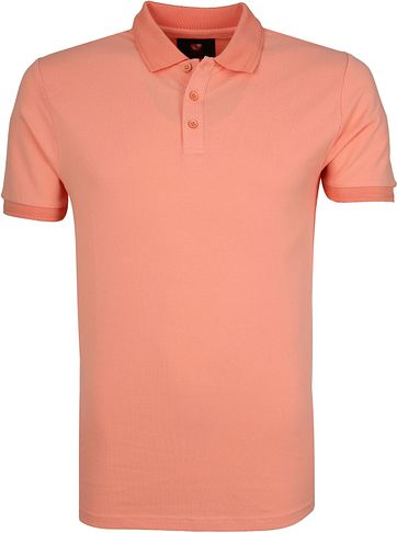 salmon pink polo shirt