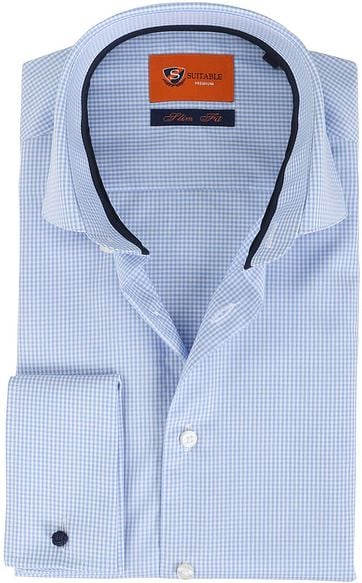 Suitable Overhemd Blauw Ruit suitable kopen in de aanbieding Suitable Overhemd Blauw Ruit suitable kopen in de aanbieding