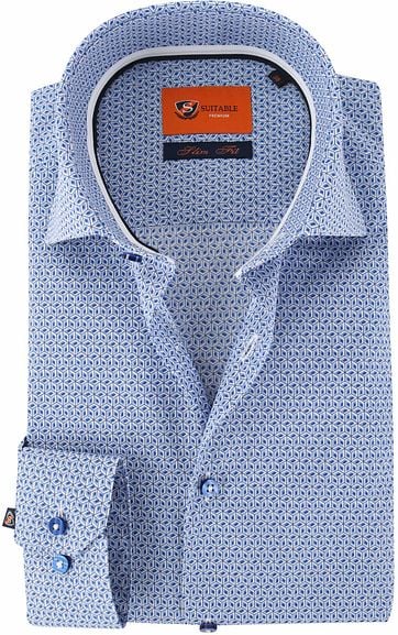 Suitable Overhemd Blue Print suitable kopen in de aanbieding Suitable Overhemd Blue Print suitable kopen in de aanbieding