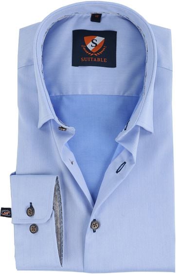 Suitable Overhemd Button Under Blauw suitable kopen in de aanbieding