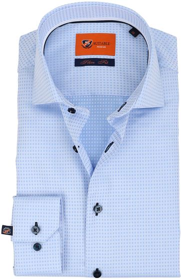 Suitable Overhemd Carre Blauw suitable kopen in de aanbieding Suitable Overhemd Carre Blauw suitable kopen in de aanbieding