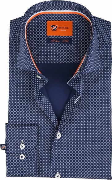 Suitable Overhemd Carre Navy suitable kopen in de aanbieding Suitable Overhemd Carre Navy suitable kopen in de aanbieding