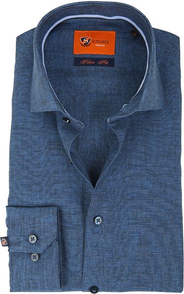 Suitable Overhemd Linnen Navy D81 11 suitable kopen in de aanbieding Suitable Overhemd Linnen Navy D81 11 suitable kopen in de aanbieding