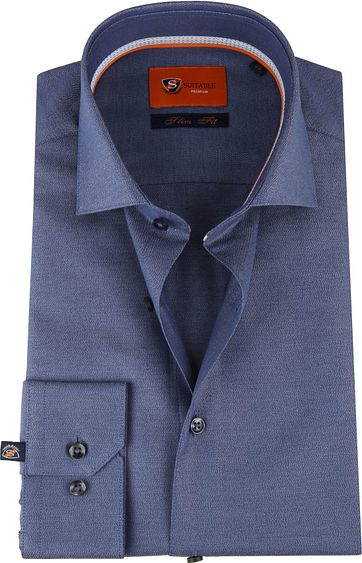 Suitable Overhemd Navy Slim Fit