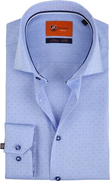 Suitable Overhemd Oxford Dots Blauw suitable kopen in de aanbieding Suitable Overhemd Oxford Dots Blauw suitable kopen in de aanbieding