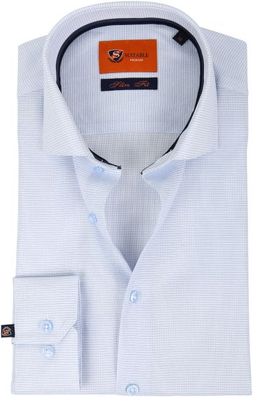 Suitable Overhemd Ruit Blauw D81-07