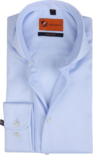Suitable Overhemd Sf Dessin Lichtblauw suitable kopen in de aanbieding