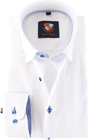 Suitable Overhemd Wit 157 1 suitable kopen in de aanbieding