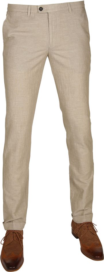 Suitable Pantalon Pisa Linen Camel