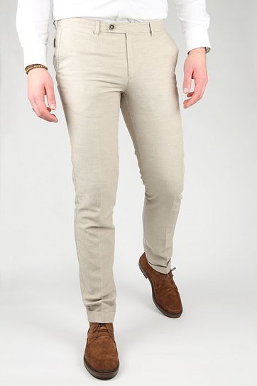 Suitable Pantalon Pisa Linnen Camel