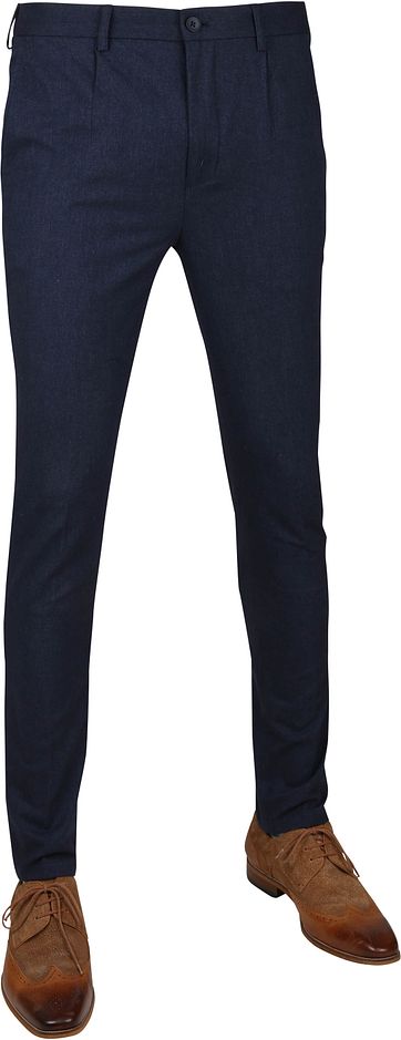 Suitable Pantalon Travis Donkerblauw
