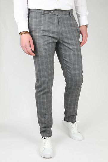 Suitable Premium Milano Kariertes Dunkelgrau