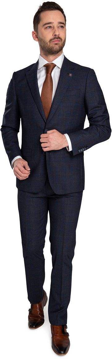 Suitable Prestige Anzeg Faux Checks Navy