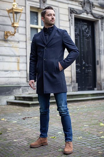 Suitable Prestige Coat Hans Diamond Navy