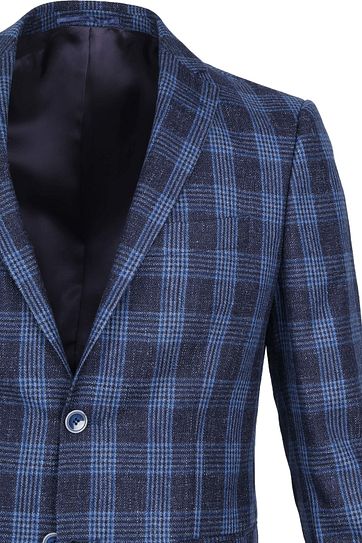 Suitable Prestige Colbert Amqui Ruit Blauw