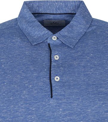 Suitable Prestige Melange Polo Shirt Indigo White