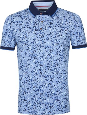 Suitable Prestige Polo Shirt Flower Blue