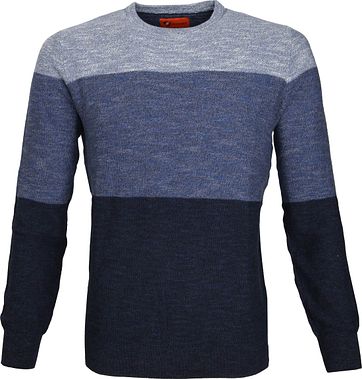 Suitable Pullover Colour Blocks Blue