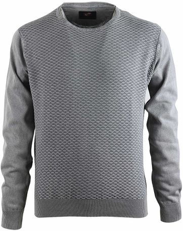 Suitable Pullover Grau Dreieck