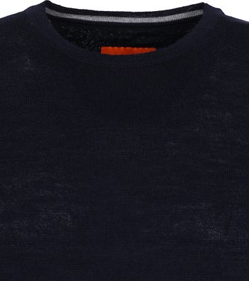 Suitable Pullover Merino O-neck Donkerblauw