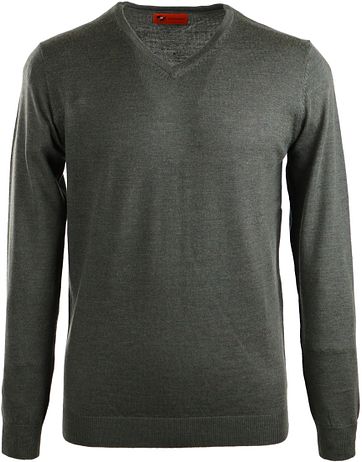 Suitable Pullover Merino Wol Donkergroen suitable kopen in de aanbieding Suitable Pullover Merino Wol Donkergroen suitable kopen in de aanbieding