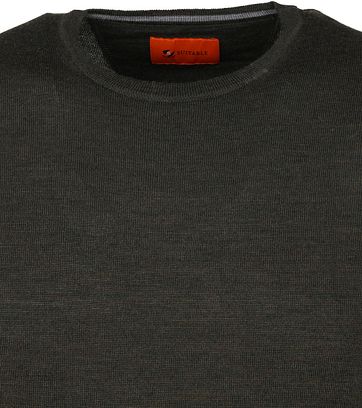 Suitable Pullover O-neck Olivgrün