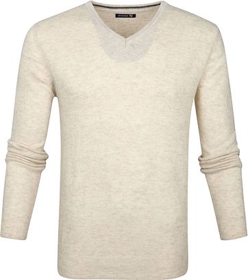 Suitable Pullover V-Neck Lambswool Beige