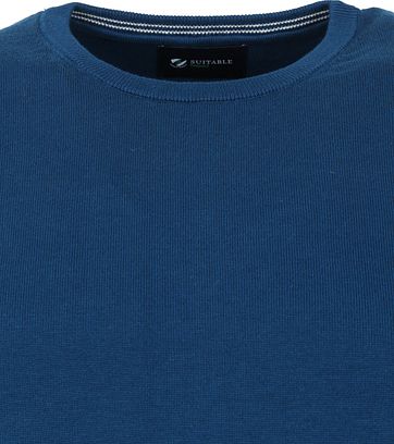 Suitable Respect Oini Pullover O-hals Petrol Blauw