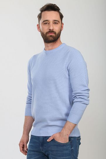 Suitable Respect Pullover Jean Lichtblauw
