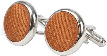 Suitable Seide Manschettenknöpfe Cognac