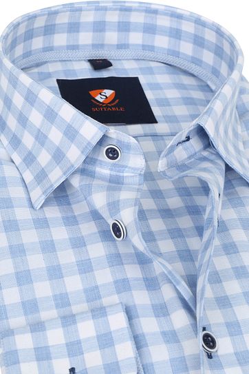 Suitable Shirt 227-9 Pane Blue