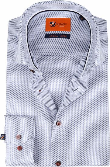 Suitable Shirt Blue Dessin D82-20