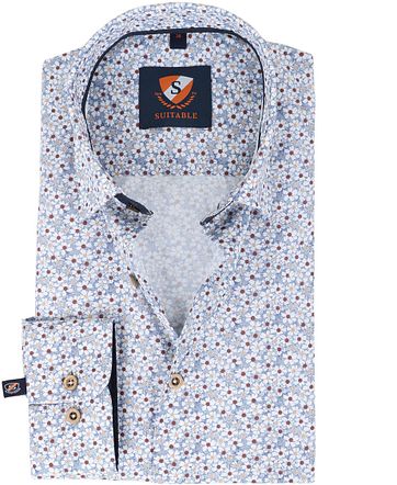 Suitable Shirt Blue Flower