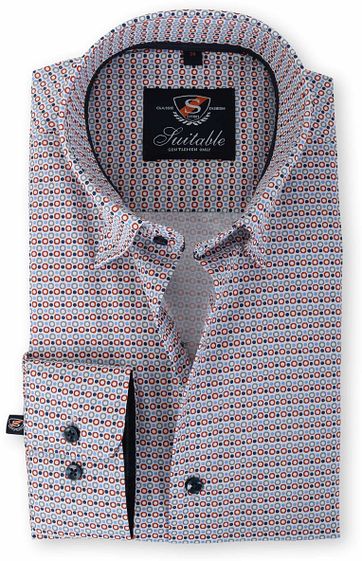 Suitable Shirt Blue Print 133-8