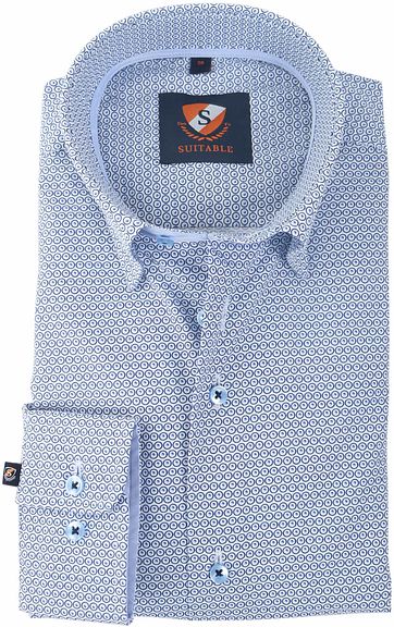 Suitable Shirt Blue Print 147-1