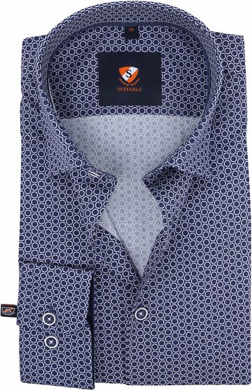 Suitable Shirt Circles Dark Blue