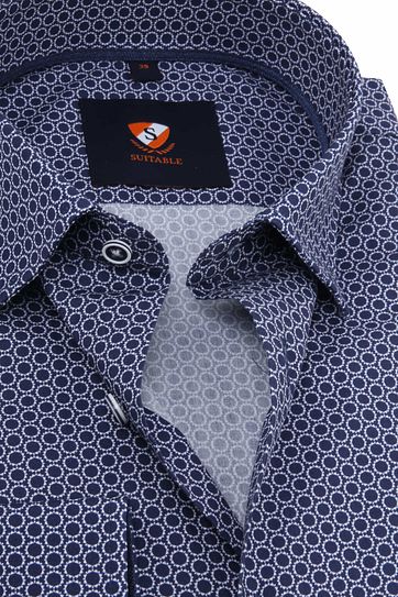 Suitable Shirt Circles Dark Blue